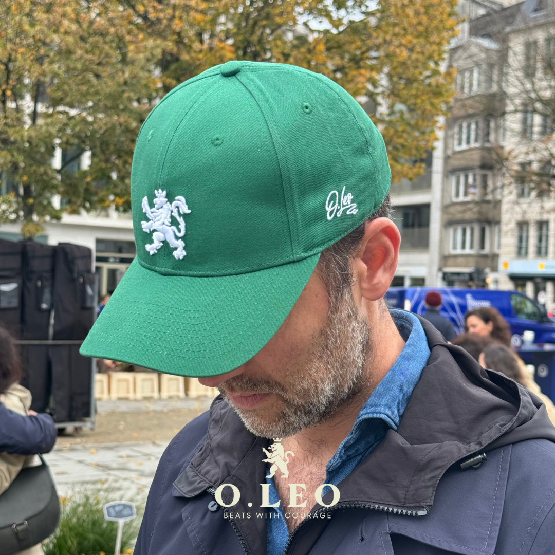 O.eo Cap - Groen – Witte leeuw - Unisex
