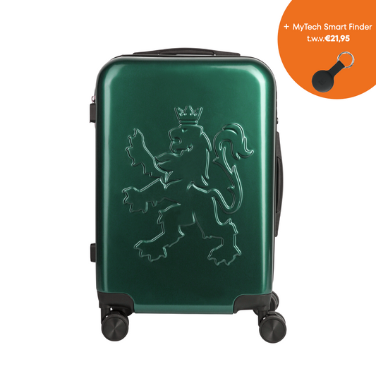 O.Leo reiskoffer Groen met MyTech Smart Finder