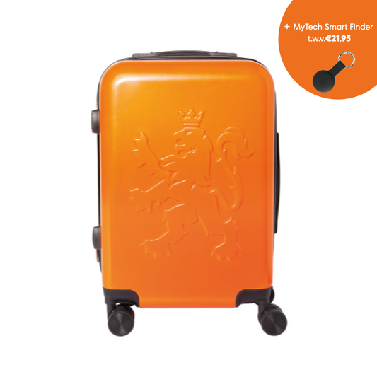 O.Leo reiskoffer Oranje met MyTech Smart Finder