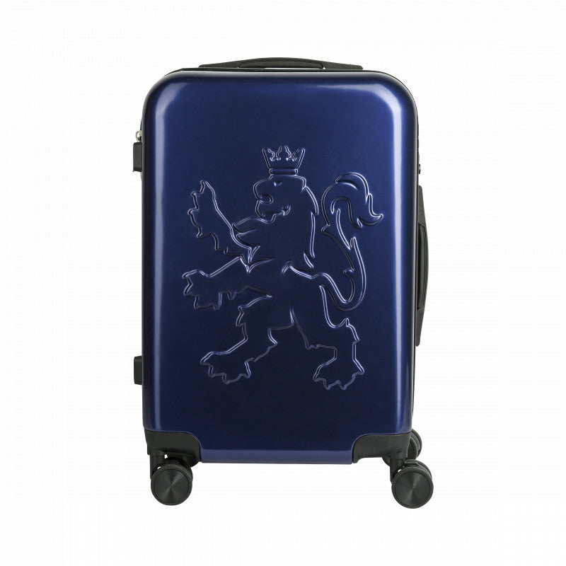 O.leo Reiskoffer | Trolley | Hard Case | Handbagagekoffer 35L Navy Blauw