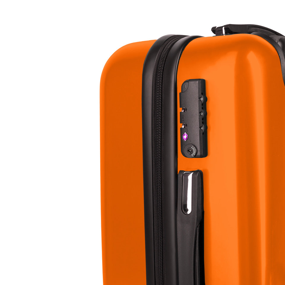 O.Leo reiskoffer Oranje met MyTech Smart Finder
