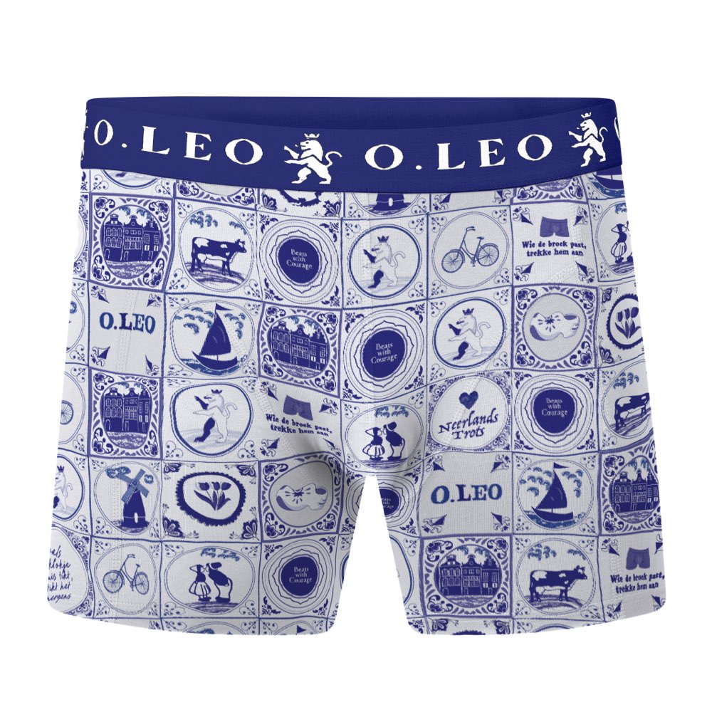 O.Leo Heren 2 Pack Boxershorts Dutch Design Print