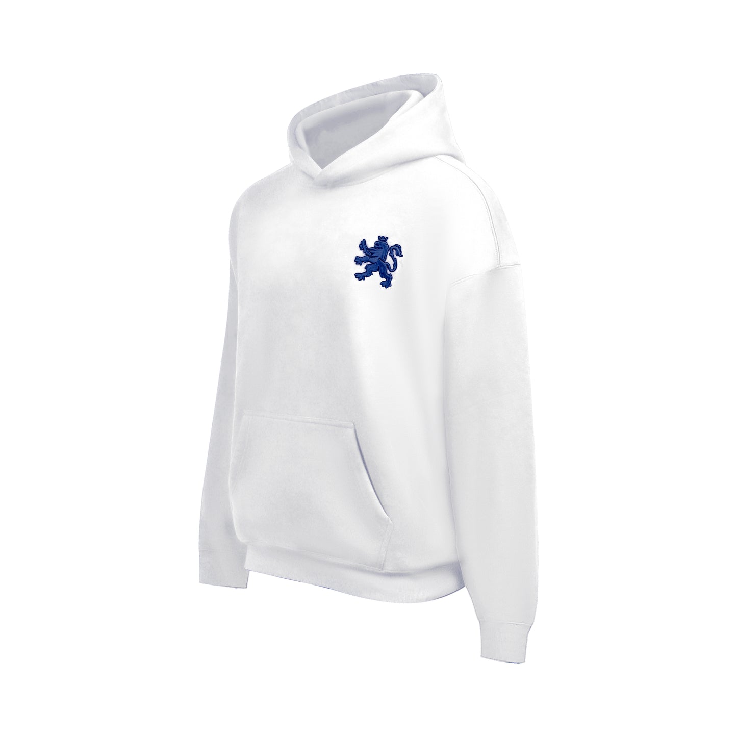 O.Leo Hoodie Wit (Blauwe Leeuw)