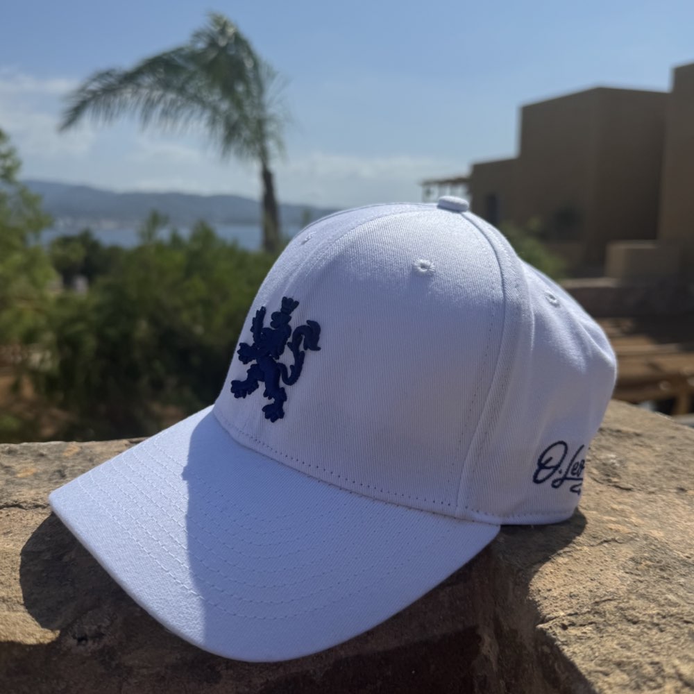 O.Leo Baseball Cap - White - Blue Dutch Lion - Unisex