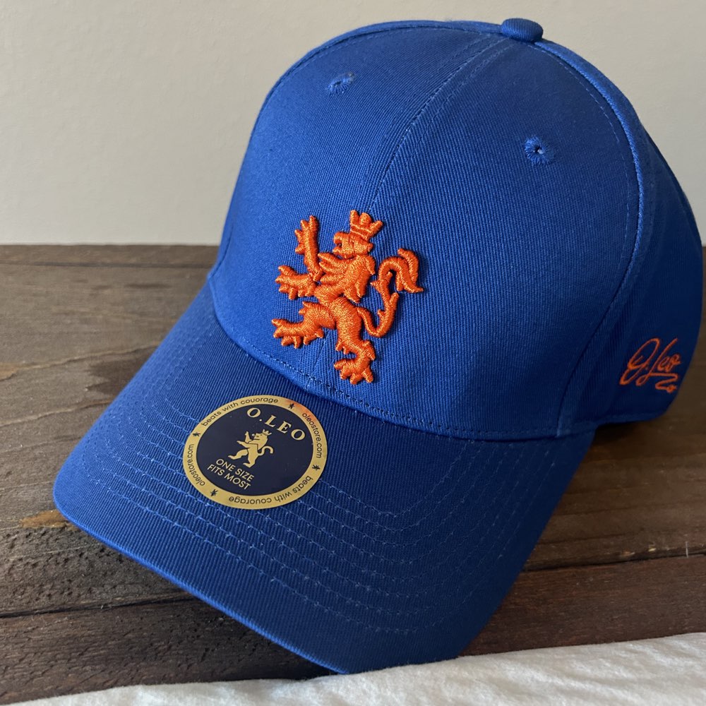 O.Leo baseballpet - Blauw - Oranje Hollandse leeuw – Unisex