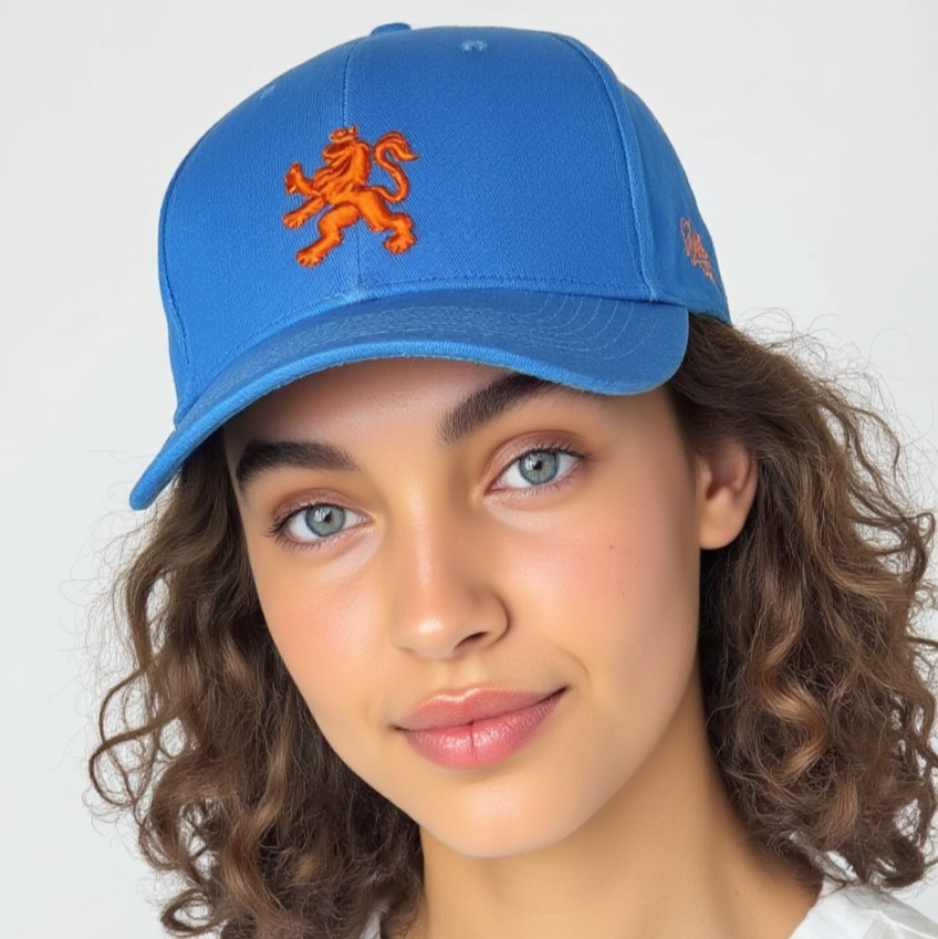 COMBIDEAL O.Leo baseballpet Blauw - Oranje Hollandse leeuw & MyTech Earbuds