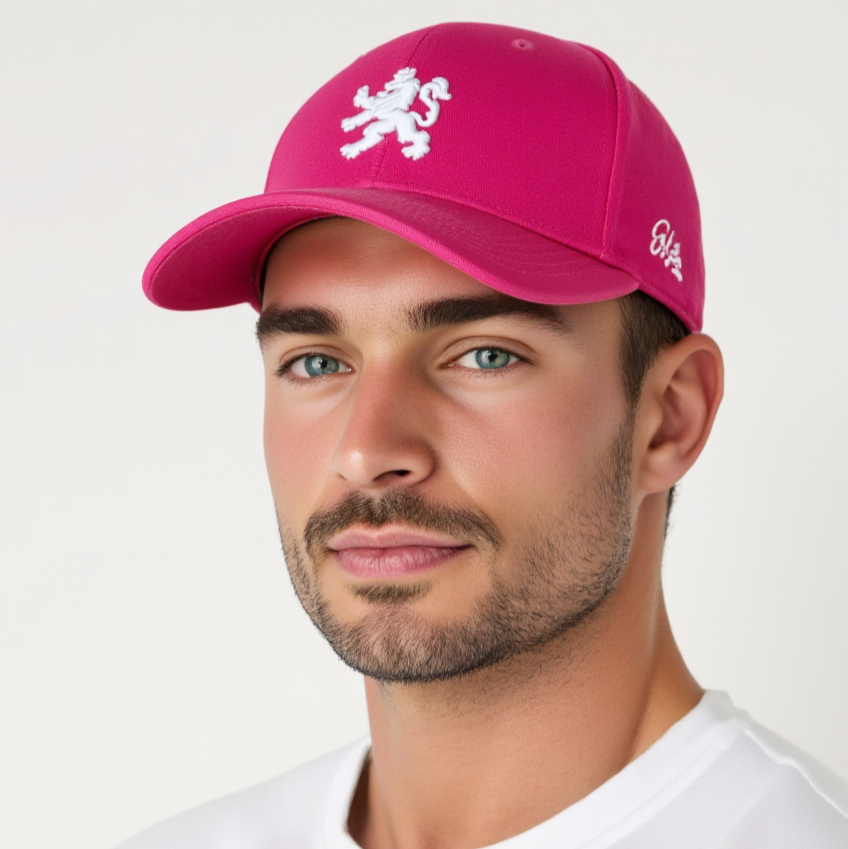 O.Leo baseballpet - Roze - Witte Hollandse leeuw – Unisex