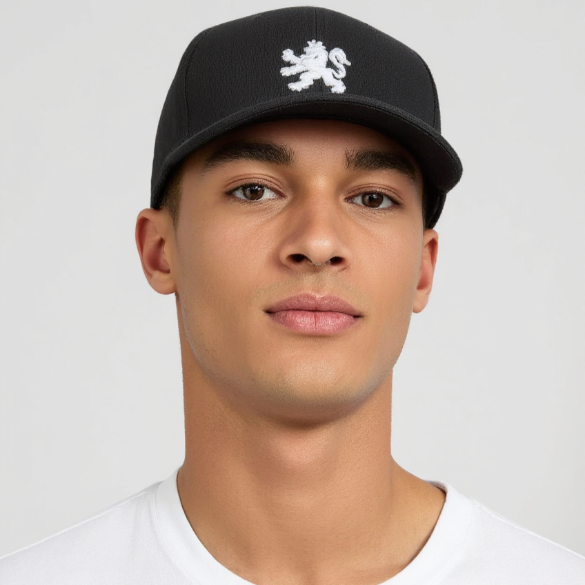 O.Leo baseballpet - Zwart - Witte Hollandse leeuw - Unisex