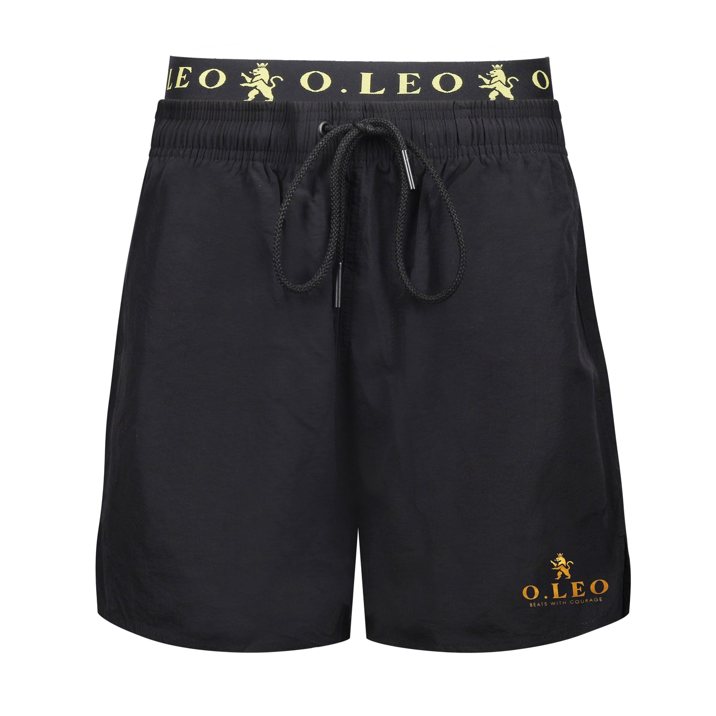 O.Leo Men's Swimming Trunks Black with free boxer shorts