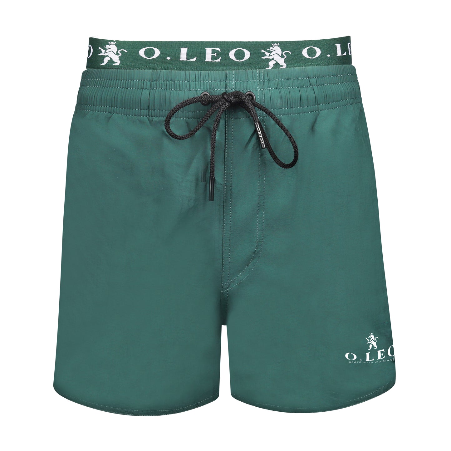 O.Leo Men's Swimming Trunks Green with free boxer shorts
