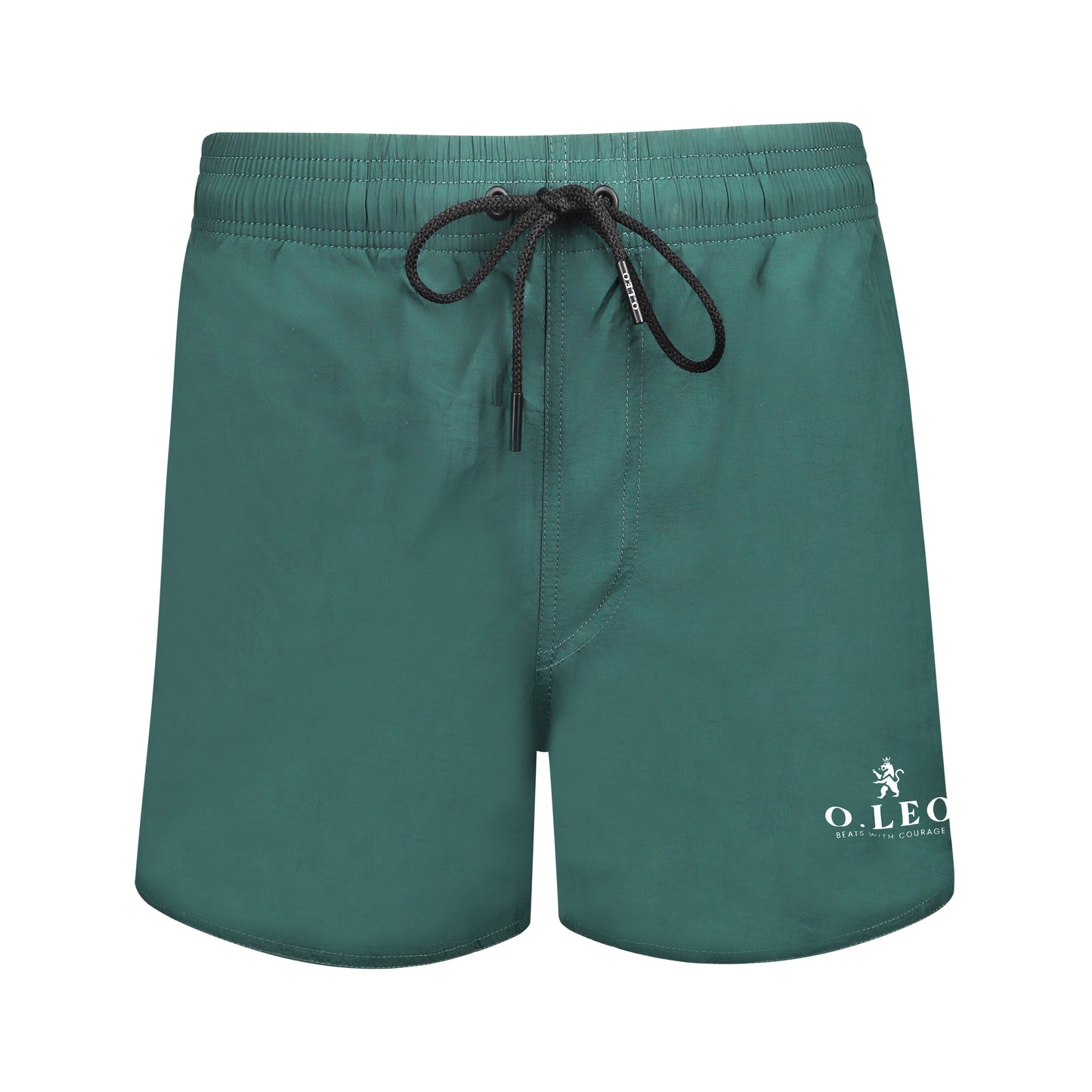 O.Leo Men's Swimming Trunks Green with free boxer shorts