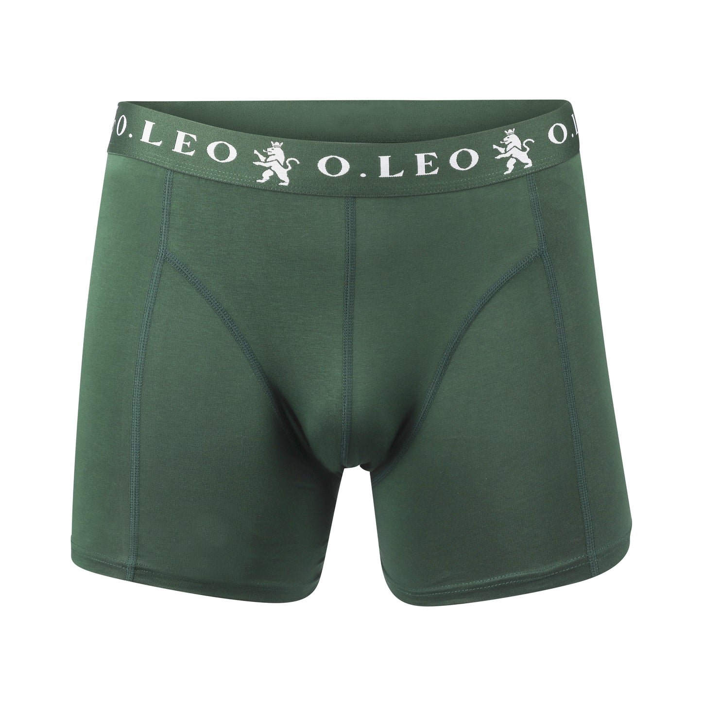 O.Leo Men's Swimming Trunks Green with free boxer shorts