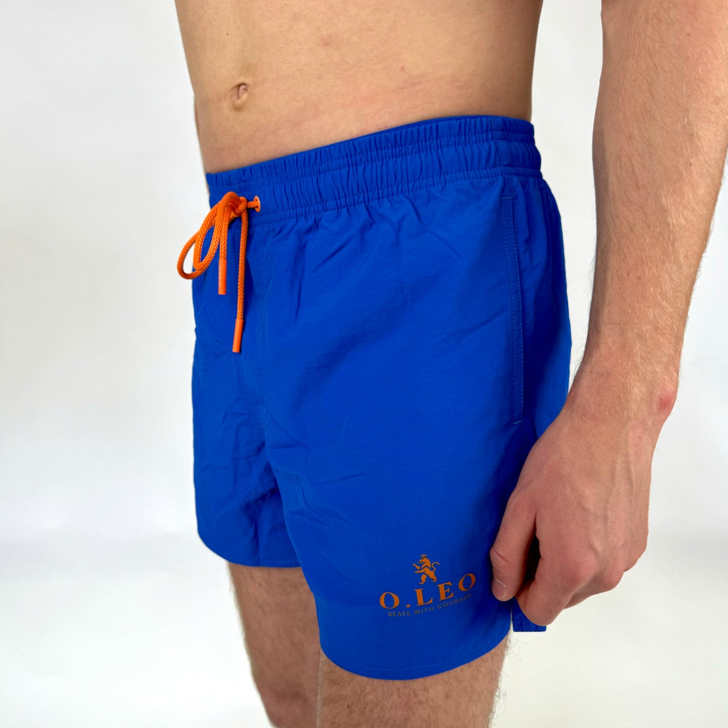 O.LEO Heren Zwembroek Blue met gratis boxershort