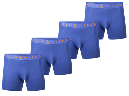 O.Leo Heren 4 Pack Boxershorts Blauw