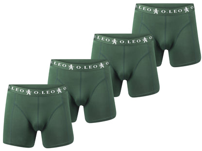 O.Leo Heren 4 Pack Boxershorts Groen