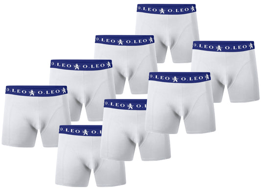O.Leo Heren 8 Pack Boxershorts Wit