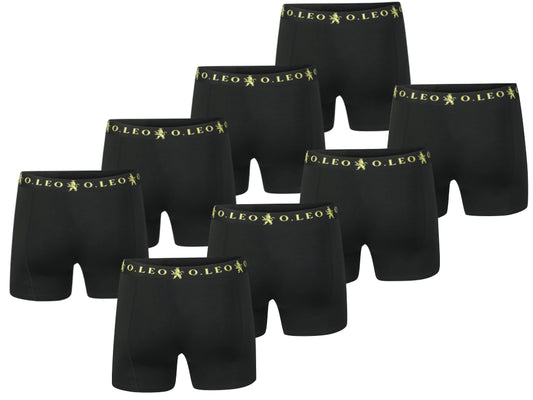 O.Leo Heren 8 Pack Boxershorts Zwart