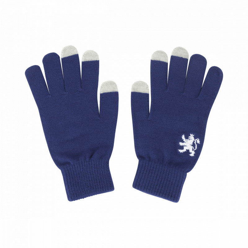 O.Leo Beanie Blauw met blauwe handschoenen