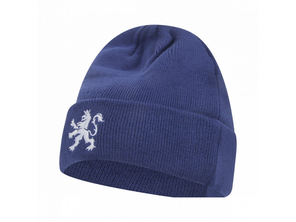 O.Leo Beanie Blauw met blauwe handschoenen