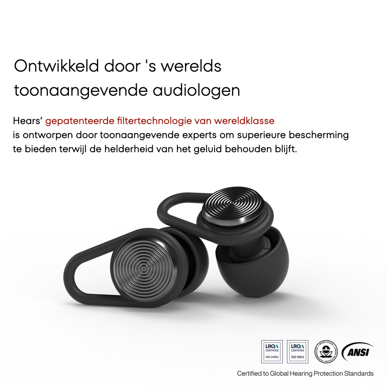 Hears One - Festival oordopjes in Jet Black - Brass Blue of Silver Night