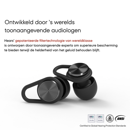 Hears One - Festival oordopjes in Jet Black - Brass Blue of Silver Night