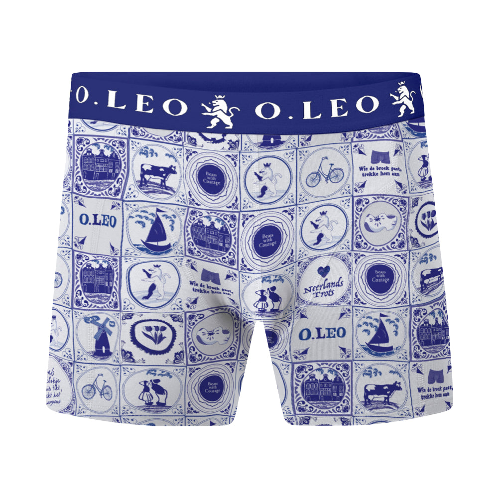 O.Leo 2 Pack Boxershorts Print / Blauw
