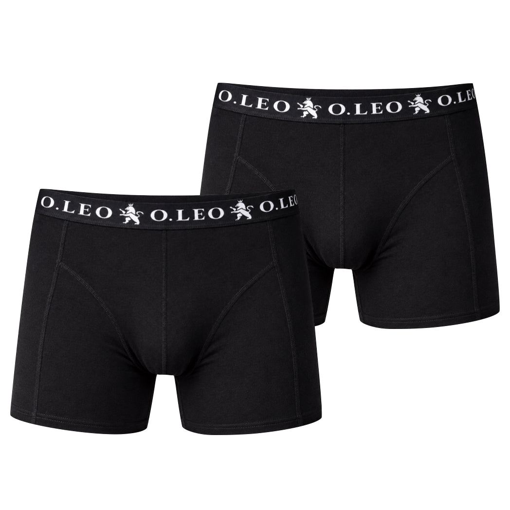 O.Leo Heren 2 Pack Boxershorts Zwart