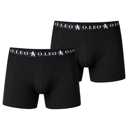 O.Leo Heren 2 Pack Boxershorts Zwart