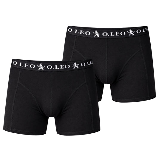 O.Leo Heren 2 Pack Boxershorts Zwart