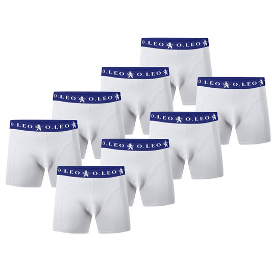 O.Leo Heren 8 Pack Boxershorts Wit