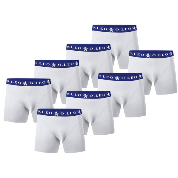 O.Leo Heren 8 Pack Boxershorts Wit