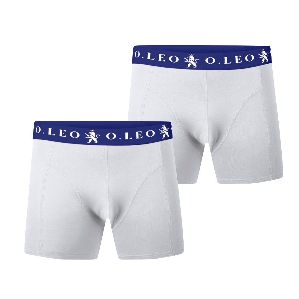 O.Leo Heren 2 Pack Boxershorts Wit