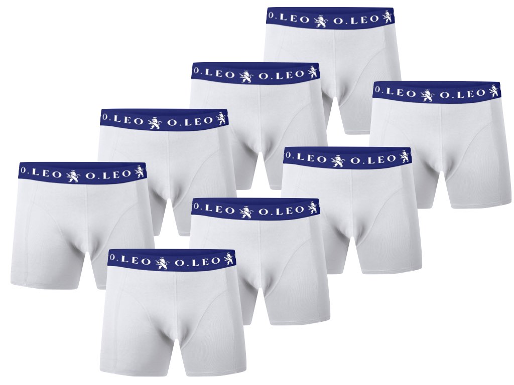 O.Leo Men's 2 Pack Boxer Shorts Blue 