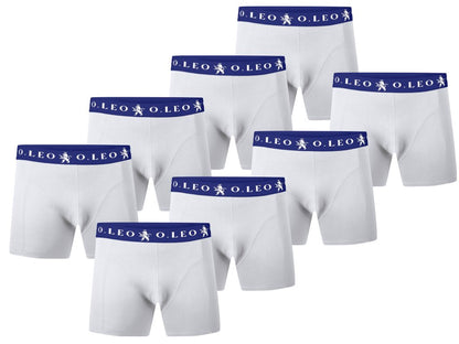 O.Leo Men's 2 Pack Boxer Shorts Blue 
