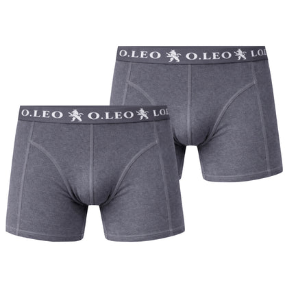 O.Leo Herren 2er-Pack Boxershorts Schwarz 