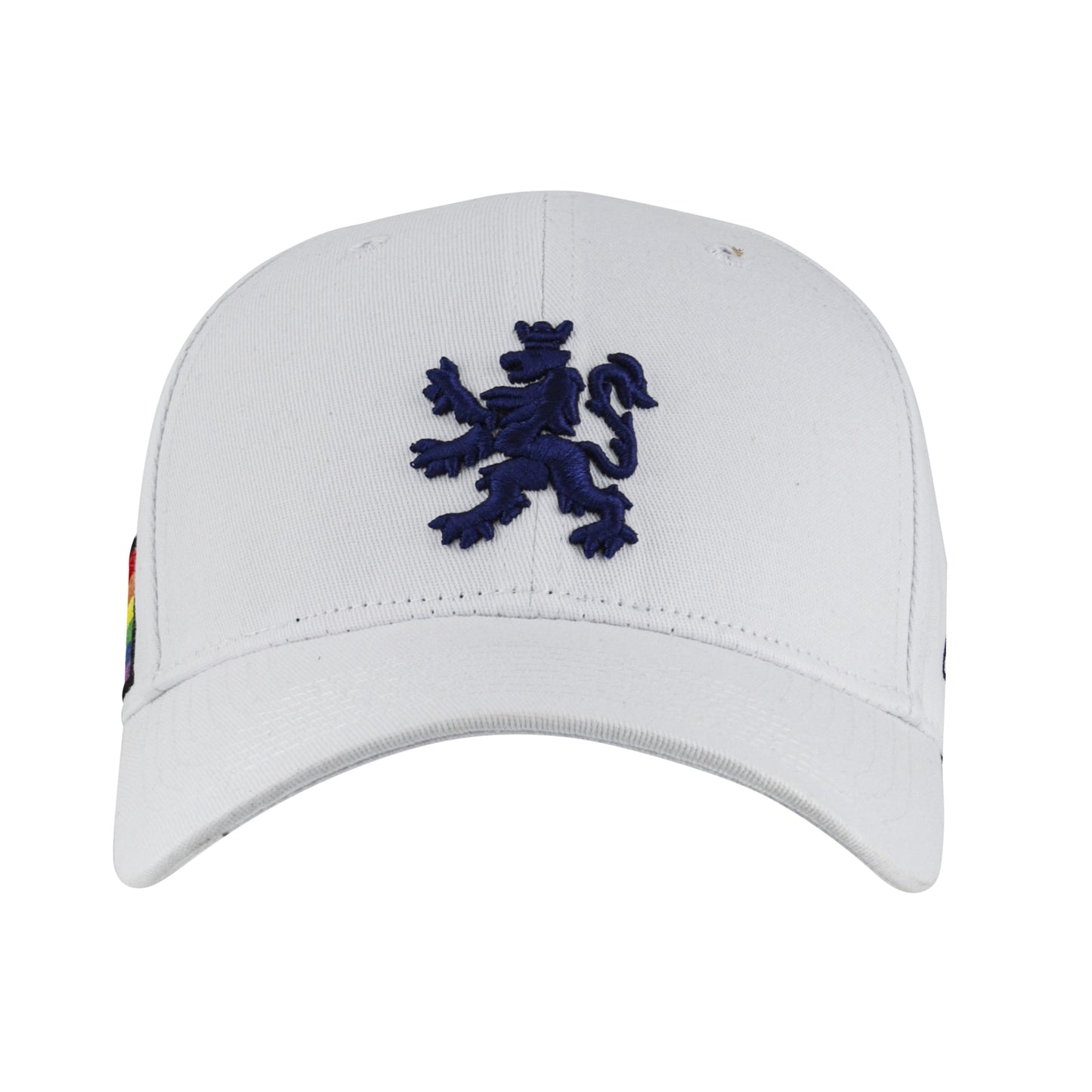 O.Leo Baseballpet - Wit - Blauwe Hollandse leeuw - Pride flag - Unisex