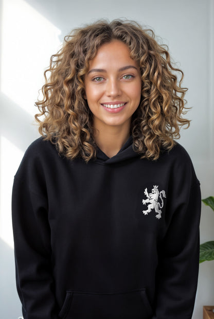 O.Leo Hoodie Zwart (Witte Leeuw)