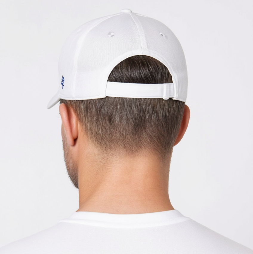 O.Leo Baseballpet - Wit - Blauwe Hollandse leeuw - Unisex