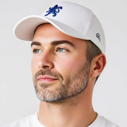 O.Leo Baseballpet - Wit - Blauwe Hollandse leeuw - Unisex