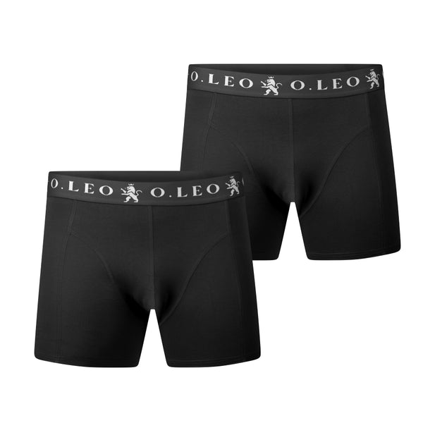 O.Leo Heren 2 Pack Boxershorts Zwart